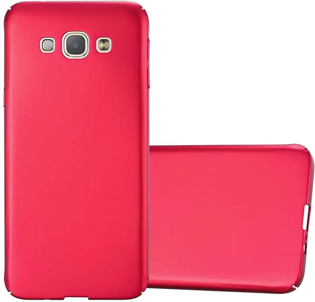 Cadorabo Hoesje geschikt voor Samsung Galaxy A8 2015 in METAAL ROOD