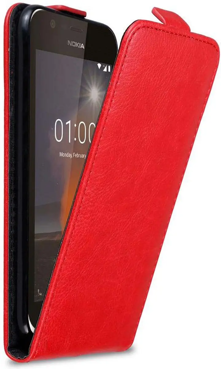 Cadorabo Hoesje geschikt voor Nokia 1 2018 in APPEL ROOD
