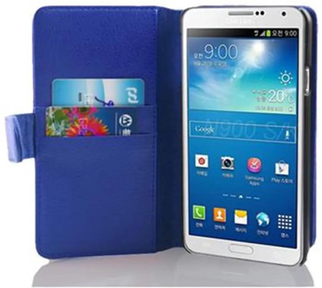 Cadorabo Hoesje geschikt voor Samsung Galaxy NOTE 3 in KONINGSBLAUW