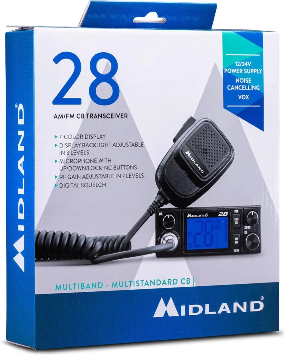 Midland 28 CB C1563 CB-radio - Zwart - afbeelding 4 van 4
