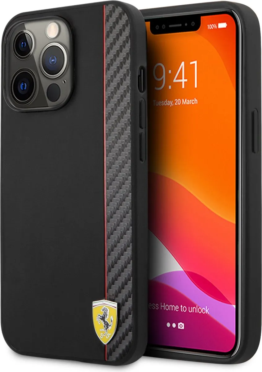 Ferrari Carbon Hoesje iPhone 13 Pro - 3666339026578