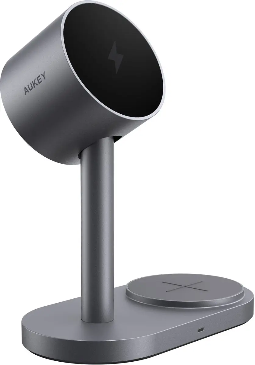 AUKEY LC-MC213 2-in-1 magnetische draadloze oplader voor 2 mobiele telefoons