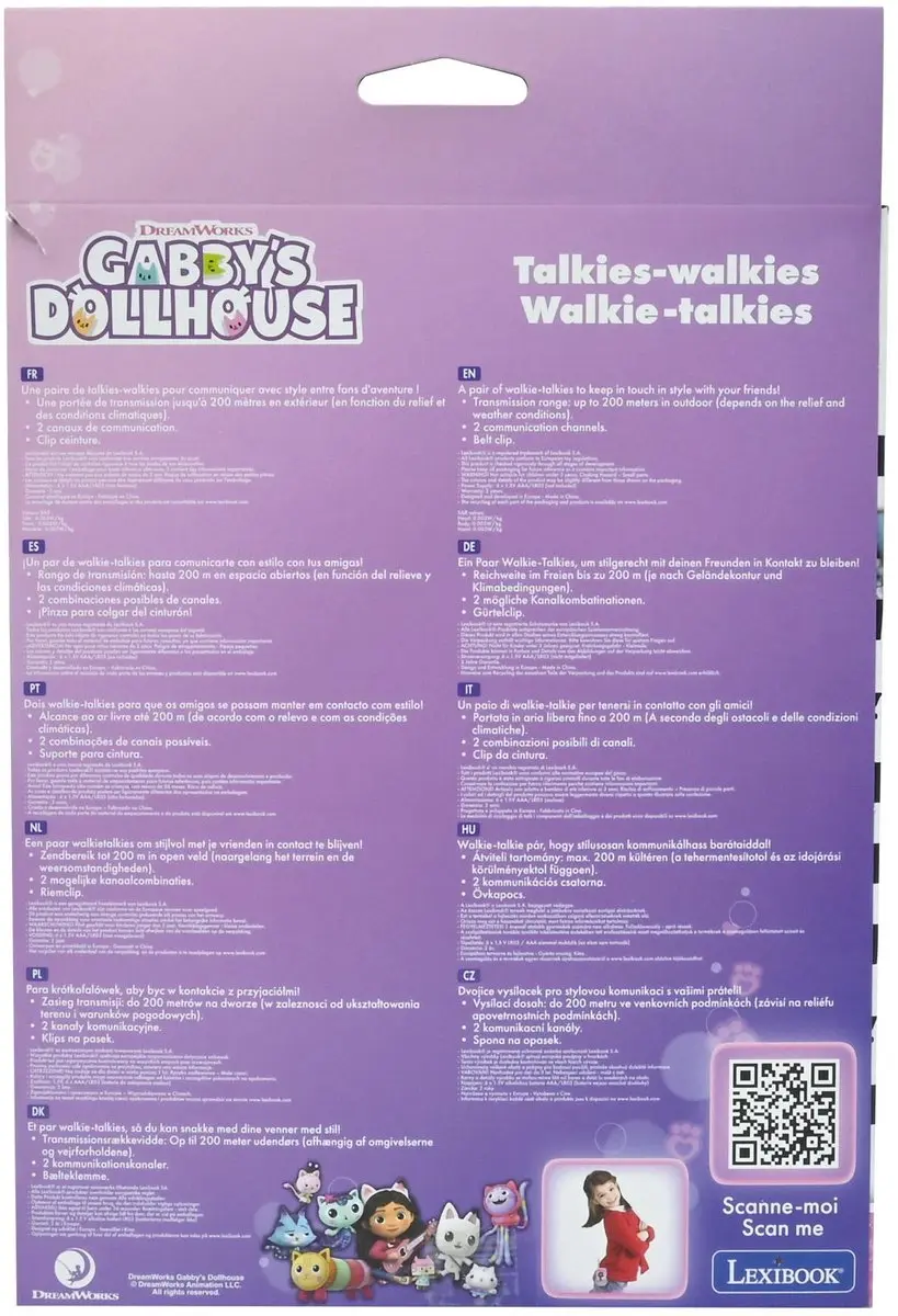 Lexibook Gabby’s Dollhouse Walkietalkie TW12GDH - 120m - afbeelding 6 van 6