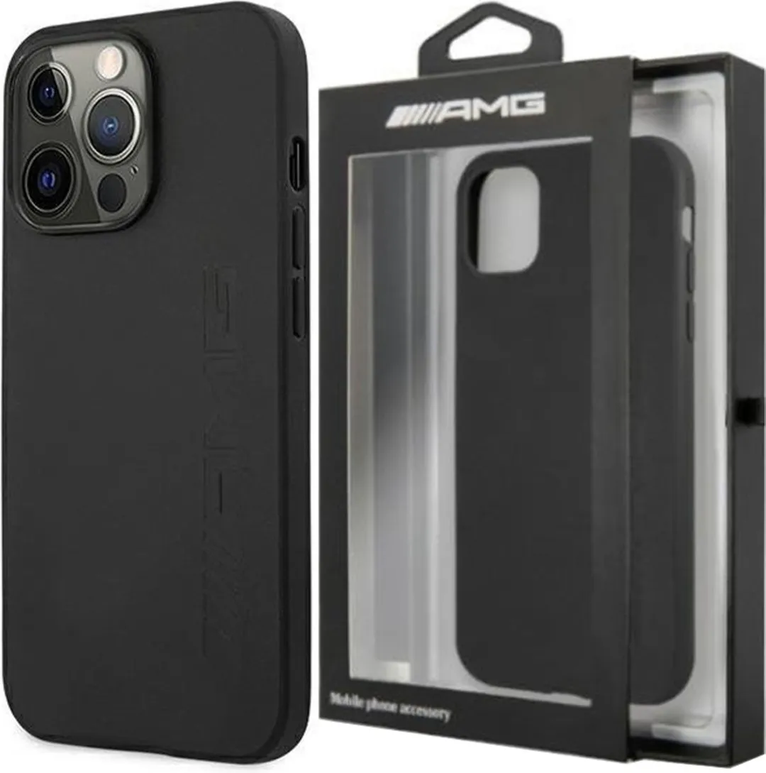 Mercedes-Benz iPhone 14 Pro Hoesje - Effen Zwart