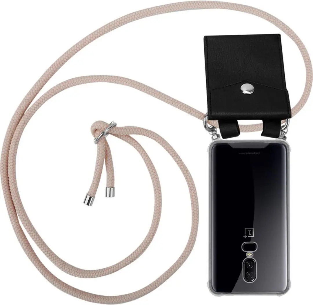 Cadorabo Hoesje geschikt voor OnePlus 6 in PEARLY ROSE GOUD