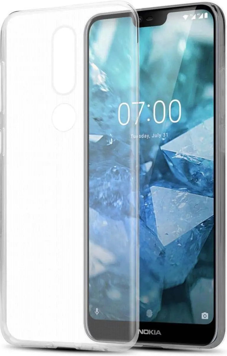 Cadorabo Hoesje geschikt voor Nokia 7.1 in VOLLEDIG TRANSPARANT