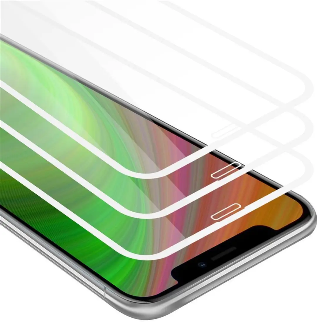 Cadorabo 3x Screenprotector geschikt voor Apple iPhone X / XS Volledig scherm pa