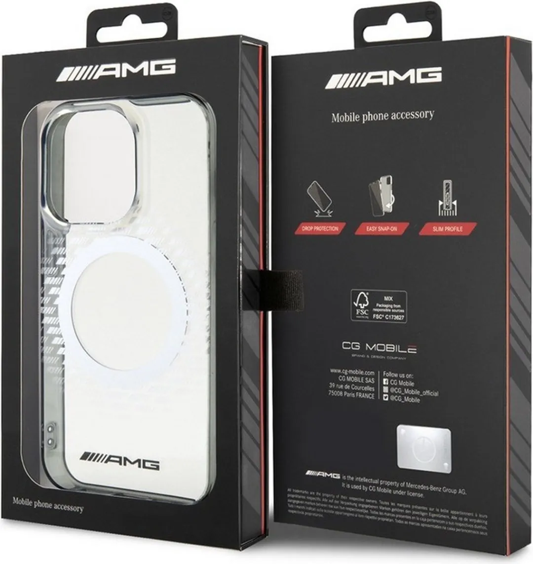 Mercedes-AMG Rhombuses Back Case - iPhone 15 Pro - Transparant