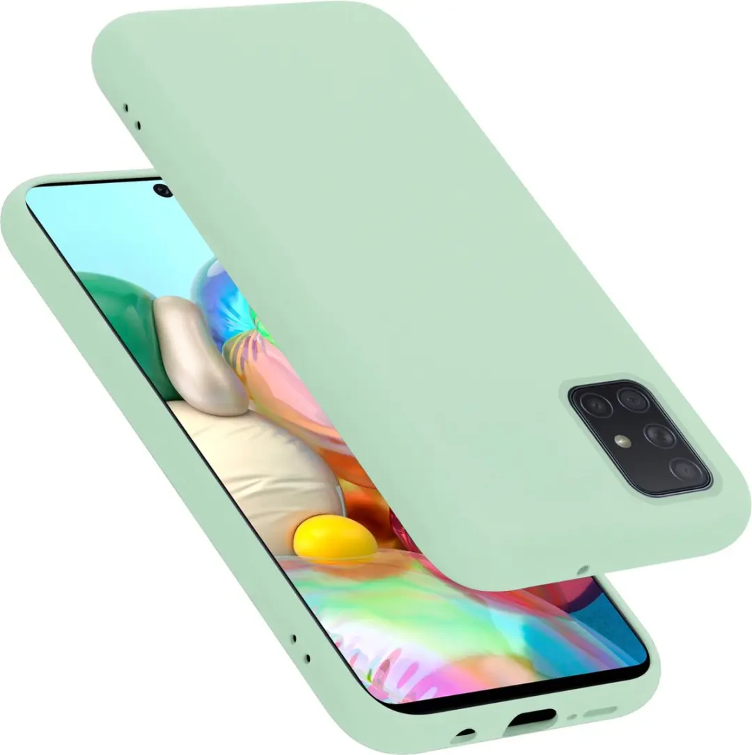Cadorabo Hoesje geschikt voor Samsung Galaxy A51 4G / M40s in LIQUID LICHT GROEN