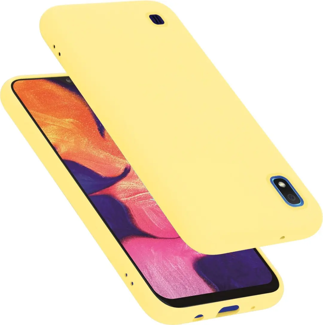 Cadorabo Hoesje geschikt voor Samsung Galaxy A10 / M10 in LIQUID GEEL