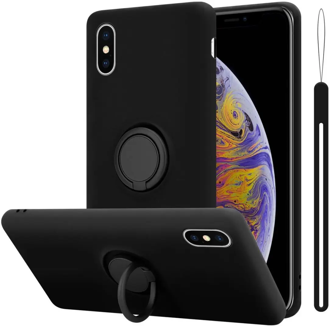 Cadorabo Hoesje geschikt voor Apple iPhone XS MAX in LIQUID ZWART