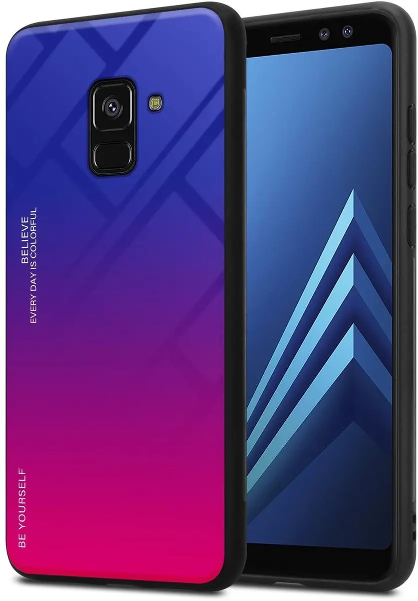 Cadorabo Hoesje geschikt voor Samsung Galaxy A8 2018 in PAARS