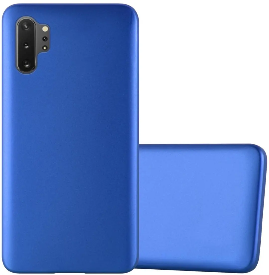 Cadorabo Hoesje geschikt voor Samsung Galaxy NOTE 10 PLUS in METAAL BLAUW