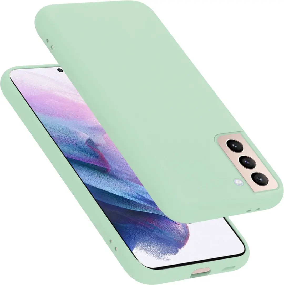 Cadorabo Hoesje geschikt voor Samsung Galaxy S22 PLUS in LIQUID LICHT GROEN