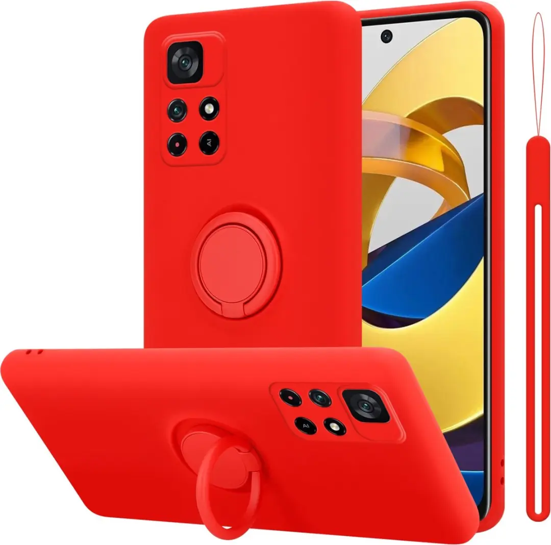 Cadorabo Hoesje geschikt voor Xiaomi POCO M4 PRO 5G in LIQUID ROOD