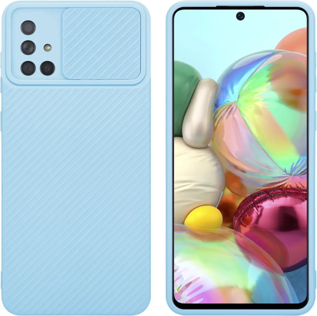 Cadorabo Hoesje geschikt voor Samsung Galaxy A71 4G in Bonbon Licht Blauw