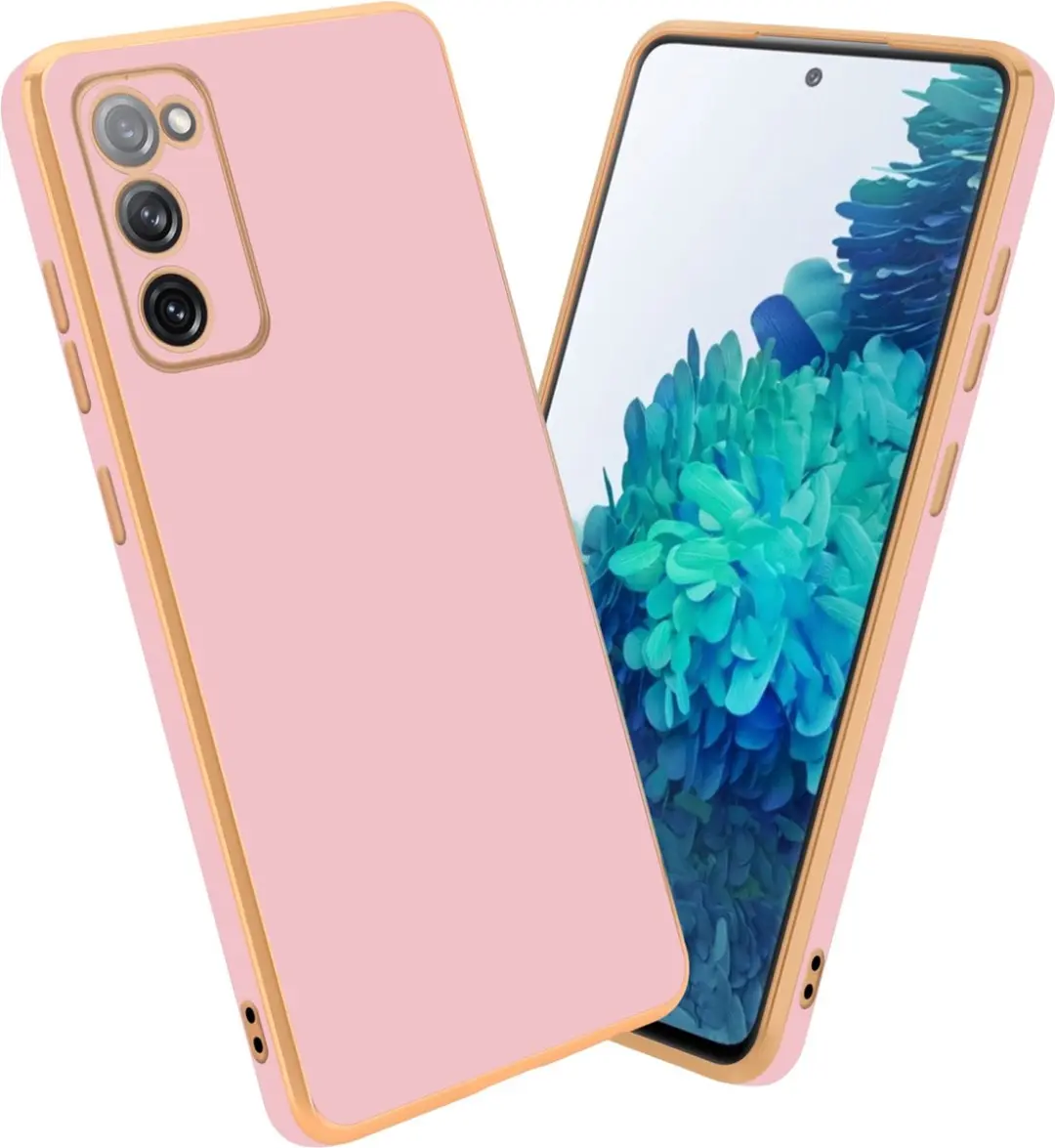 Cadorabo Hoesje geschikt voor Samsung Galaxy S20 FE in Glossy Roze