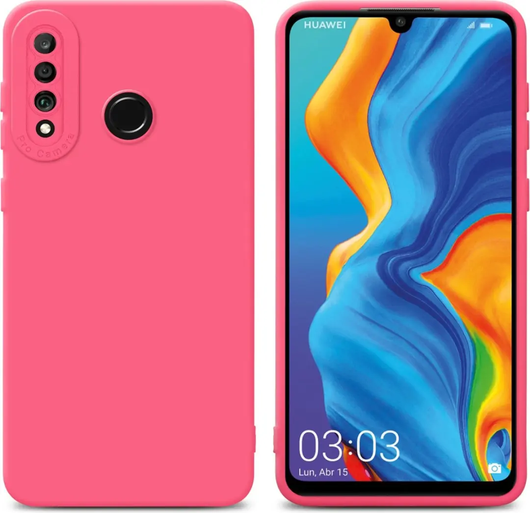 Cadorabo Hoesje geschikt voor Huawei P30 LITE in FLUID ROOD