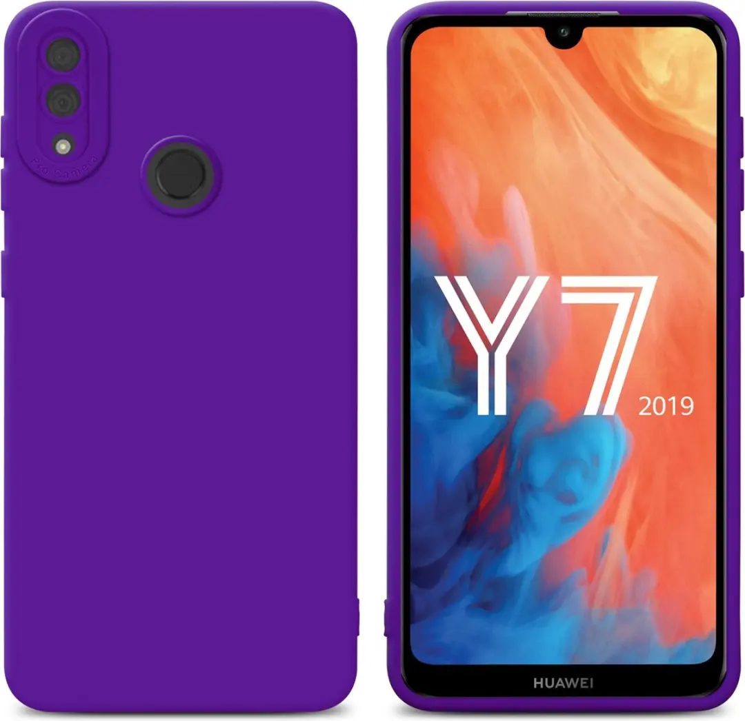 Cadorabo Hoesje geschikt voor Huawei Y7 2019 / Y7 PRIME 2019 in FLUID DONKER PAA