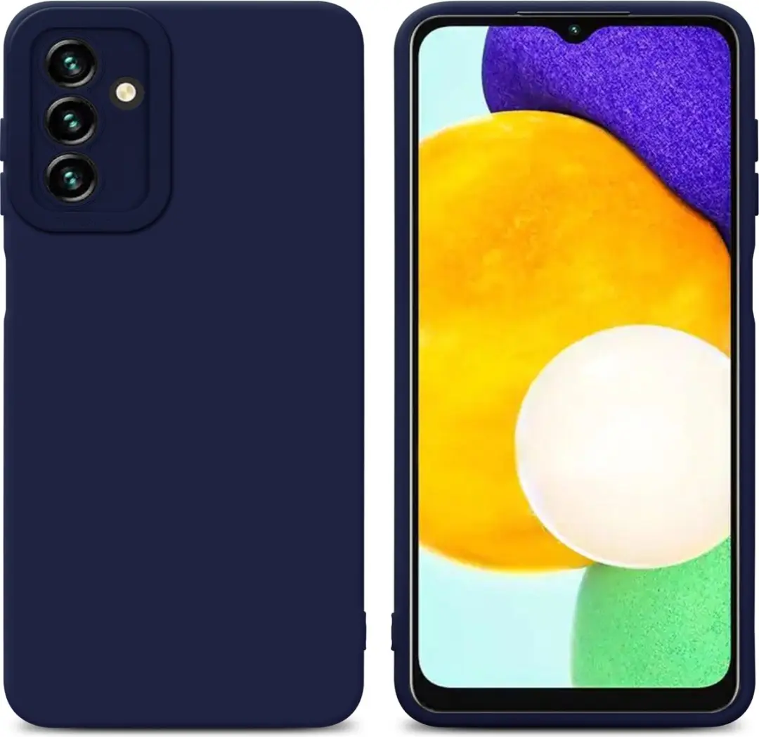 Cadorabo Hoesje geschikt voor Samsung Galaxy A13 5G in FLUID DONKER BLAUW
