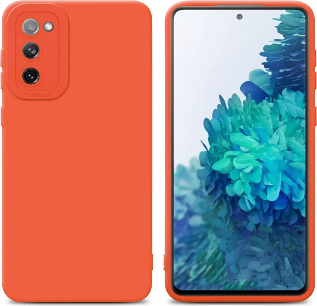 Cadorabo Hoesje geschikt voor Samsung Galaxy S20 FE in FLUID ORANJE