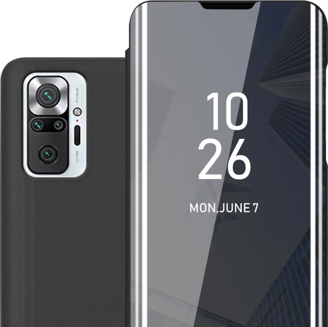 Cadorabo Hoesje geschikt voor Xiaomi RedMi NOTE 10 PRO in TOERMALIJN ZWART