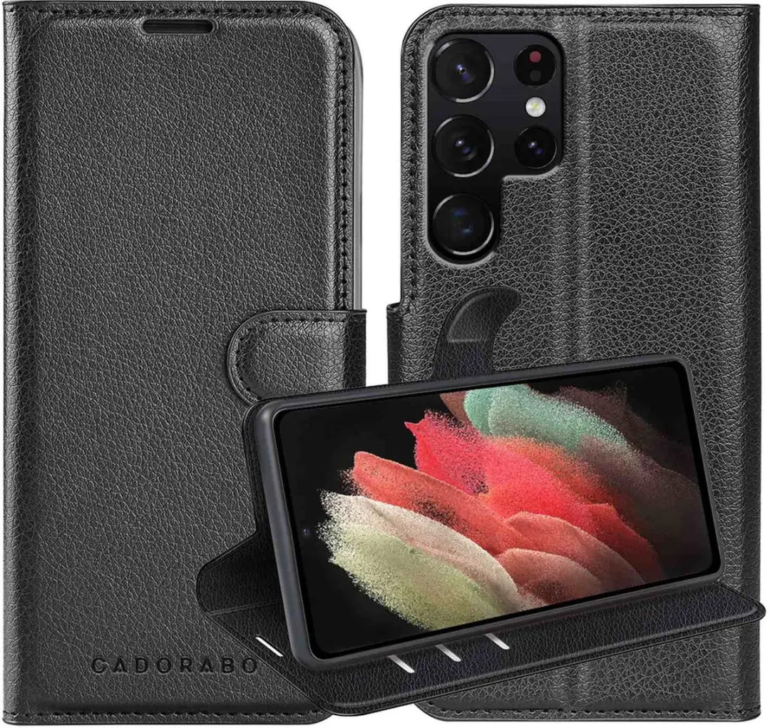 Cadorabo Hoesje geschikt voor Samsung Galaxy S21 ULTRA in PHANTOM ZWART