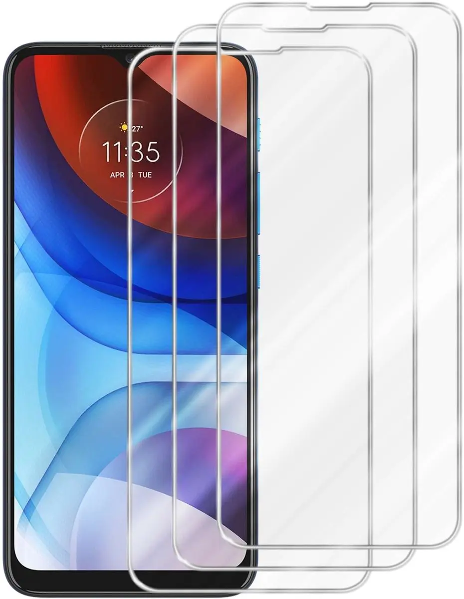 Cadorabo 3x Screenprotector geschikt voor Motorola MOTO E7 POWER / E7i POWER