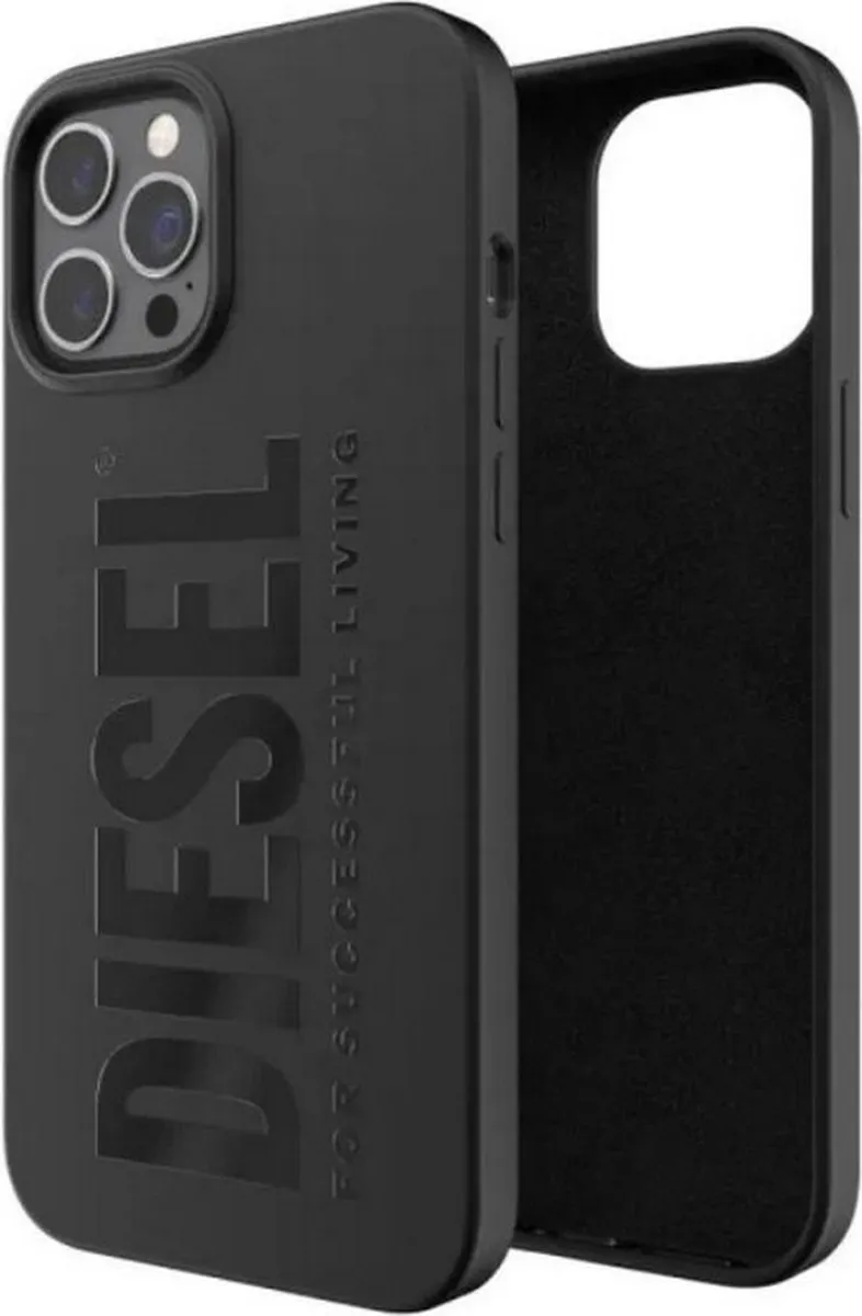 Diesel Silicone Hoes iPhone 12 Pro Max - Zwart - afbeelding 4 van 5
