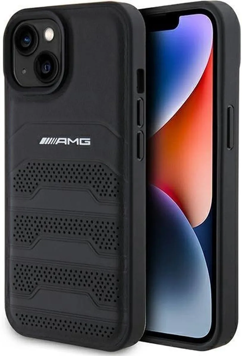 Mercedes-Benz AMG iPhone 15 Hoes - Zwart Leder - MPN 3666339170714