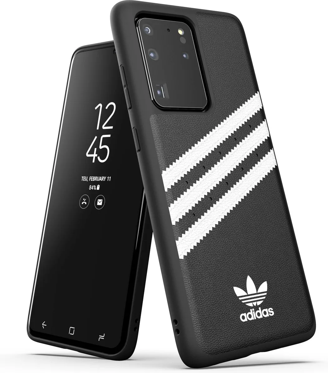 Adidas OR Moulded PU Hoesje Samsung Galaxy S20 Ultra - Zwart/Wit