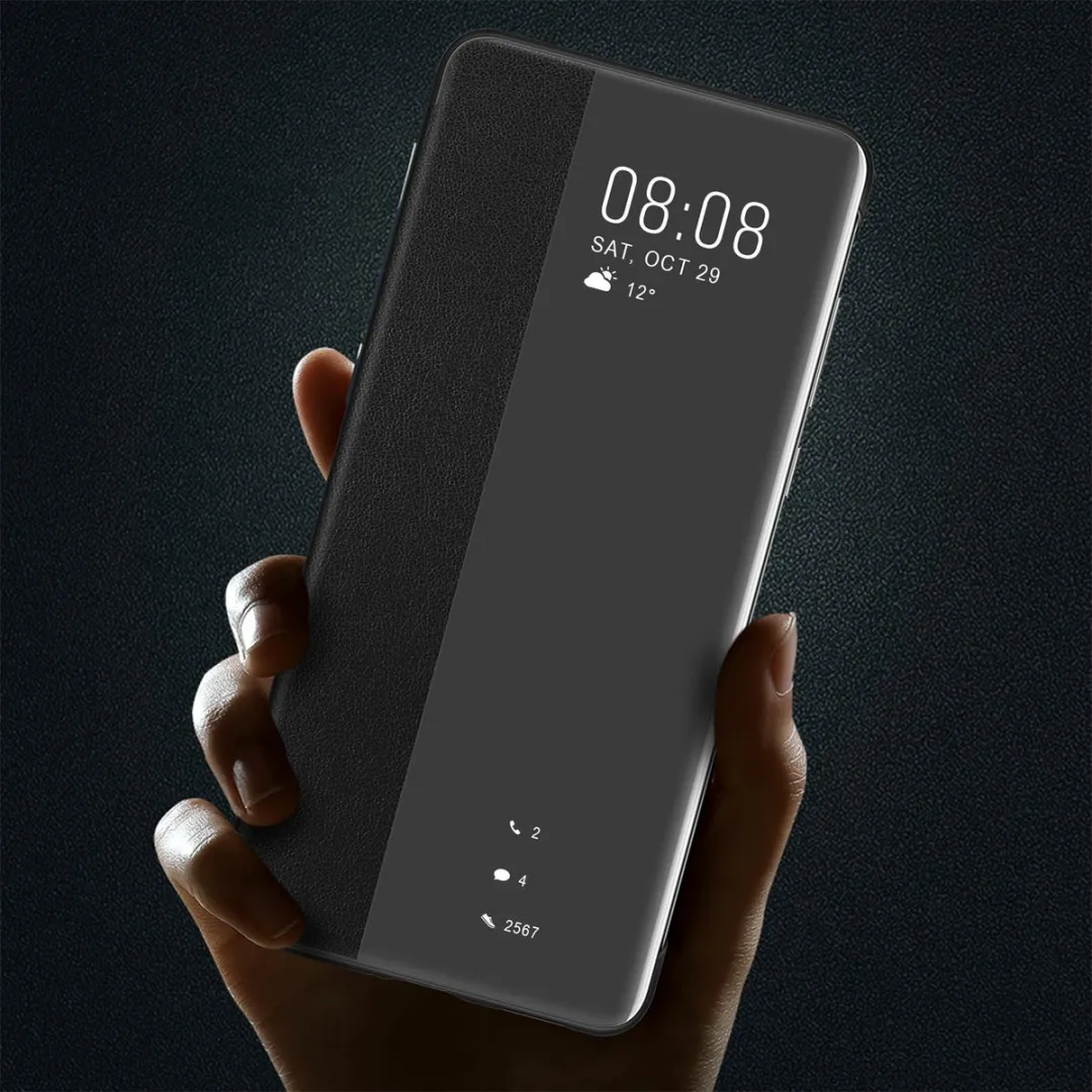 Huawei P40 Pro Flip Cover - 51993781 - Zwart