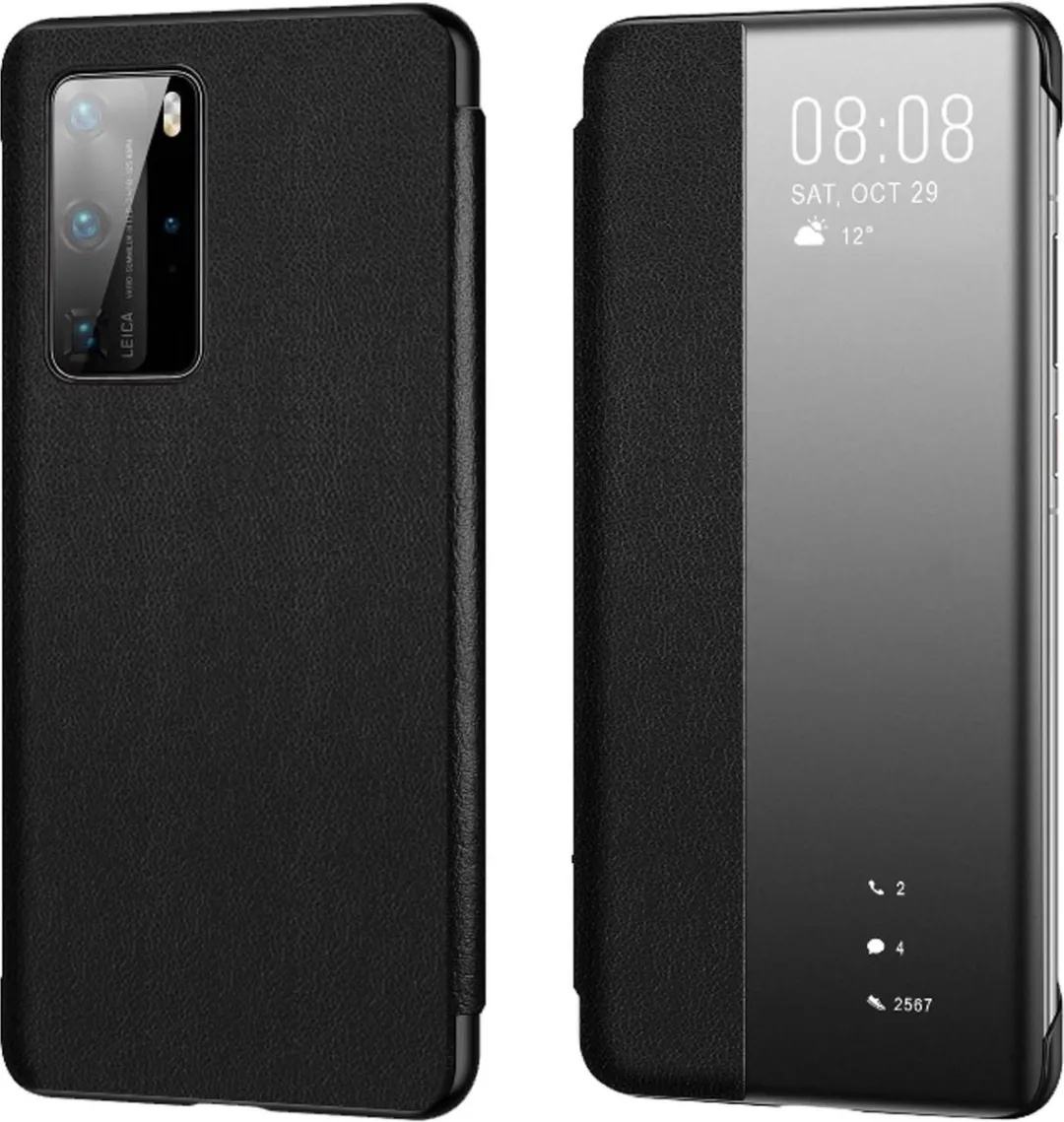 Huawei P40 Pro Flip Cover - 51993781 - Zwart