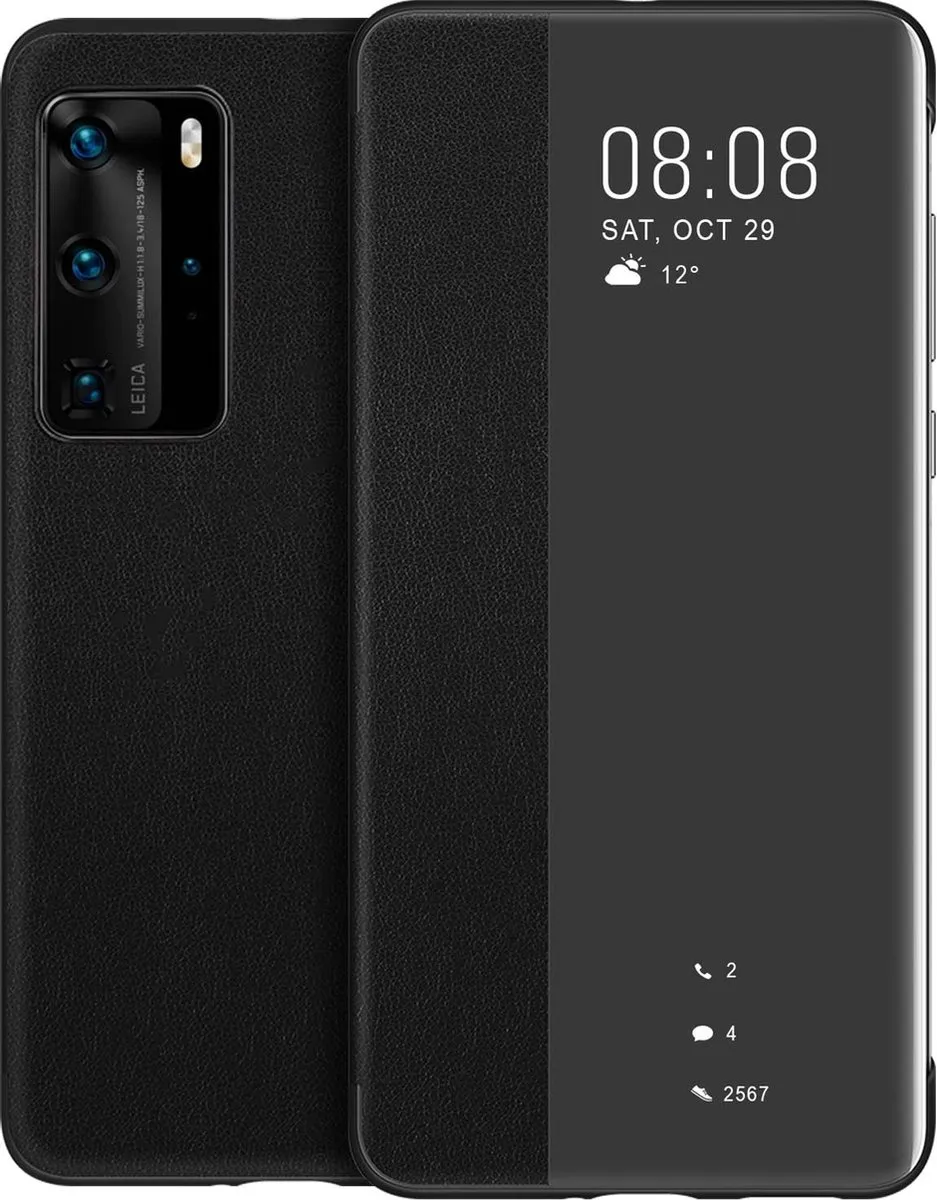 Huawei P40 Pro Flip Cover - 51993781 - Zwart