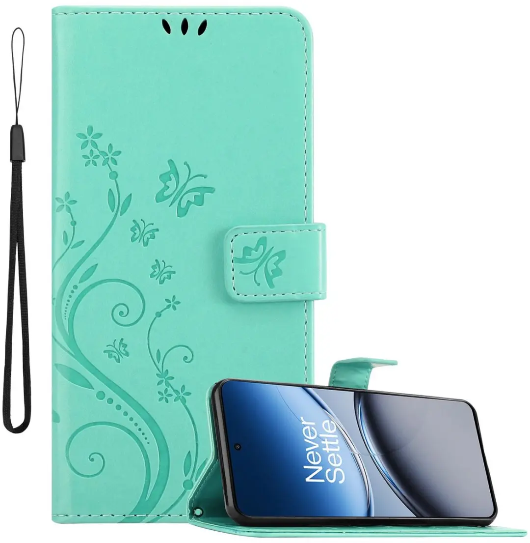 Cadorabo Hoesje geschikt voor OnePlus Nord 4 in BLOEMEN TURKOOIS