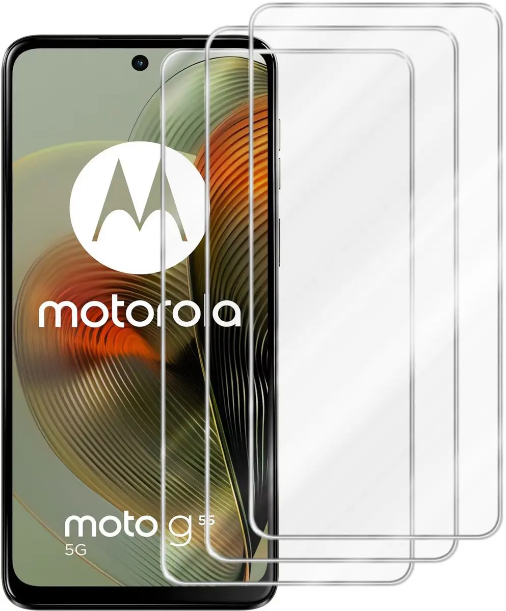 Cadorabo 3x Screenprotector geschikt voor Motorola Moto G55