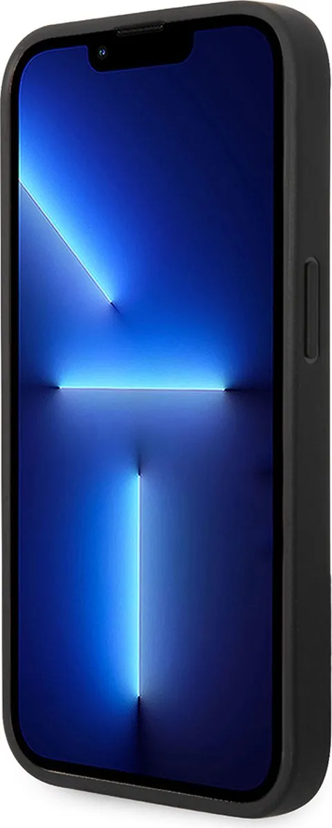 Ferrari iPhone 14 Pro Backcase - Effen Zwart Leer