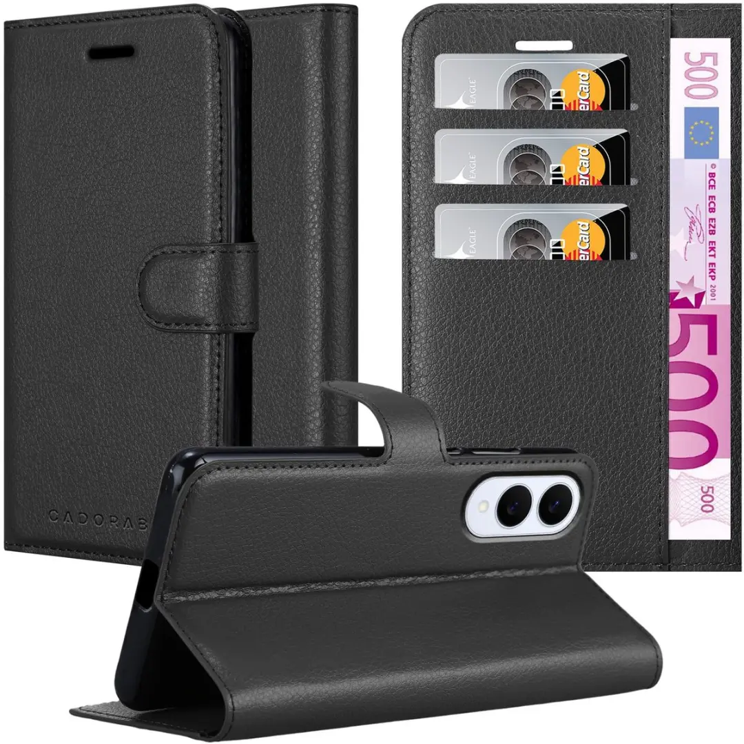 Cadorabo Hoesje geschikt voor Samsung Galaxy S25 Edge Case in Fantoomzwart Besch