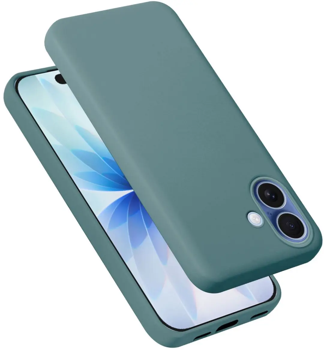 Cadorabo Hoesje geschikt voor iPhone 17 Case in LIQUID GROEN Beschermhoes gemaak