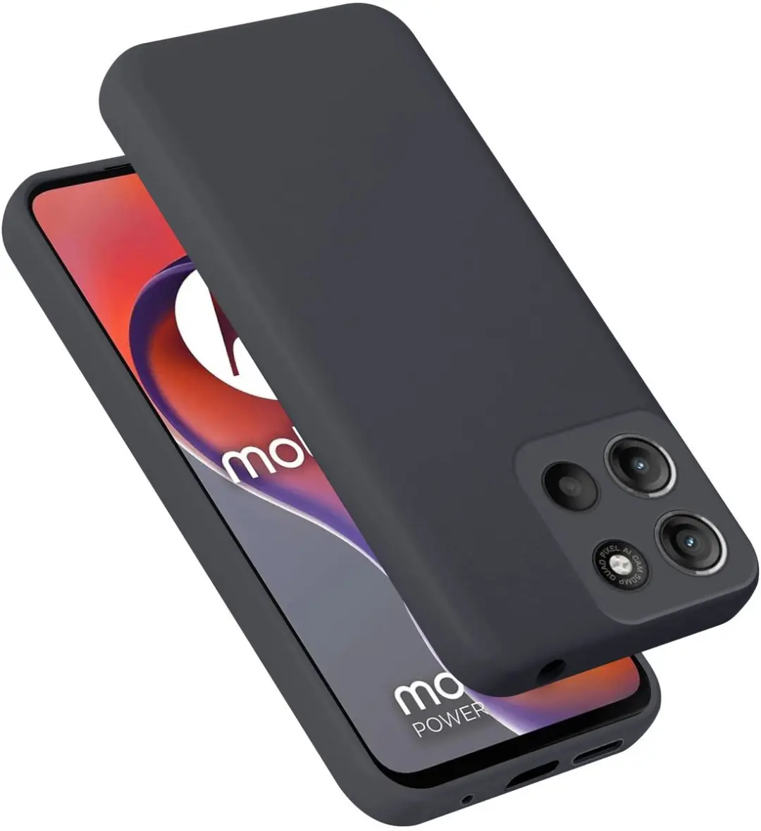 Cadorabo Hoesje geschikt voor Motorola Moto G15 Power / G15 Case in Liquid Zwart