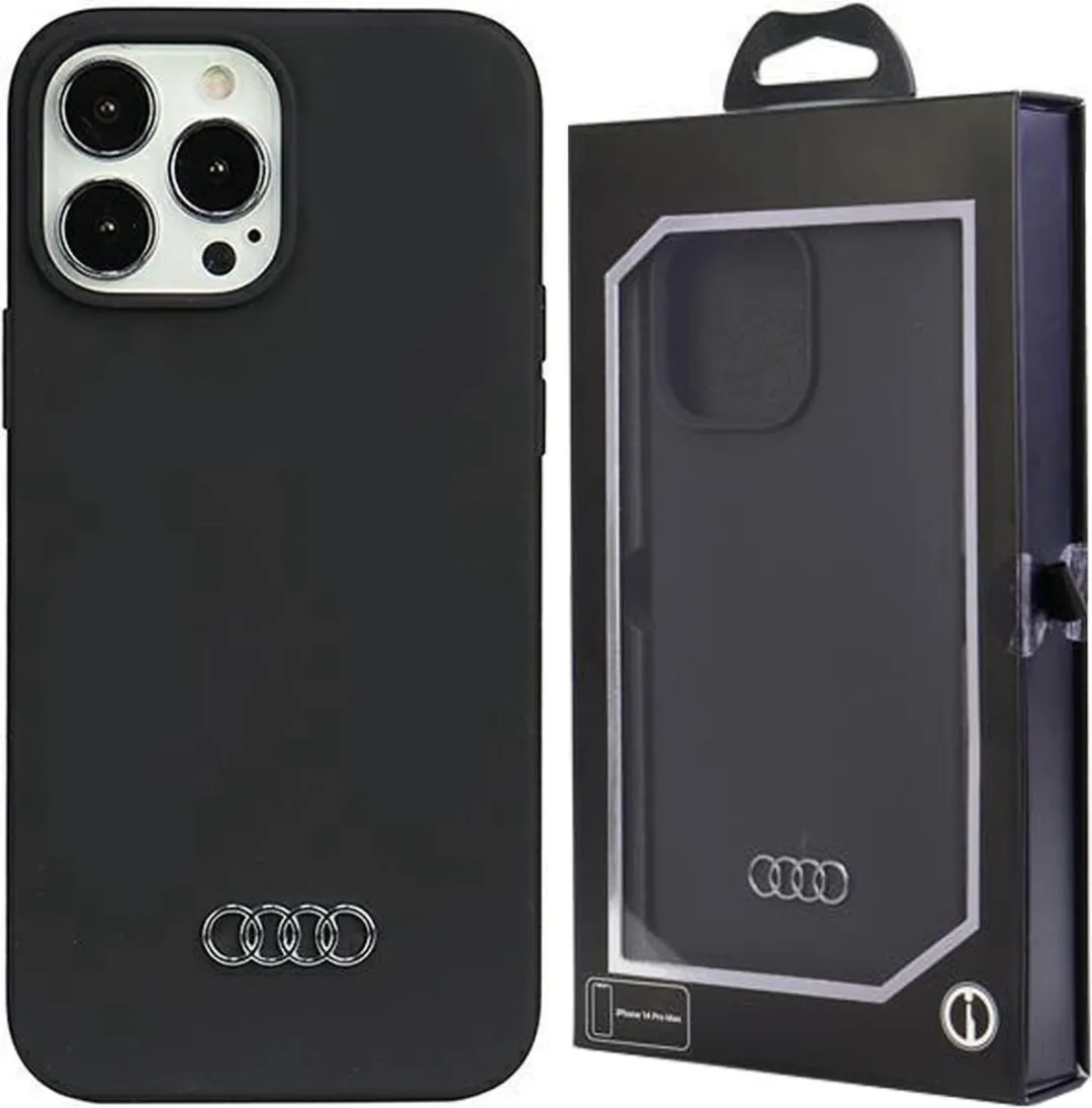 Audi Silicone Back Case iPhone 13 Pro - Zwart