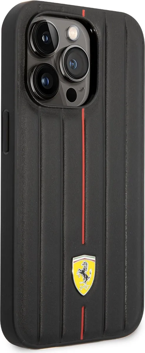 Ferrari iPhone 14 Pro Hoesje - Zwart Hot Stamp Red Line - 3666339062347 - afbeelding 6 van 6