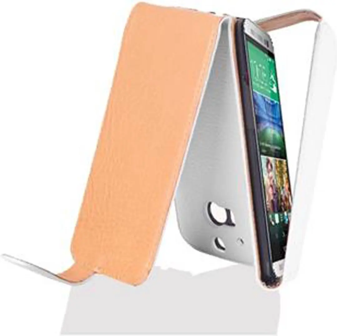 Cadorabo Hoesje geschikt voor HTC ONE M8 in MAGNESIUM WIT