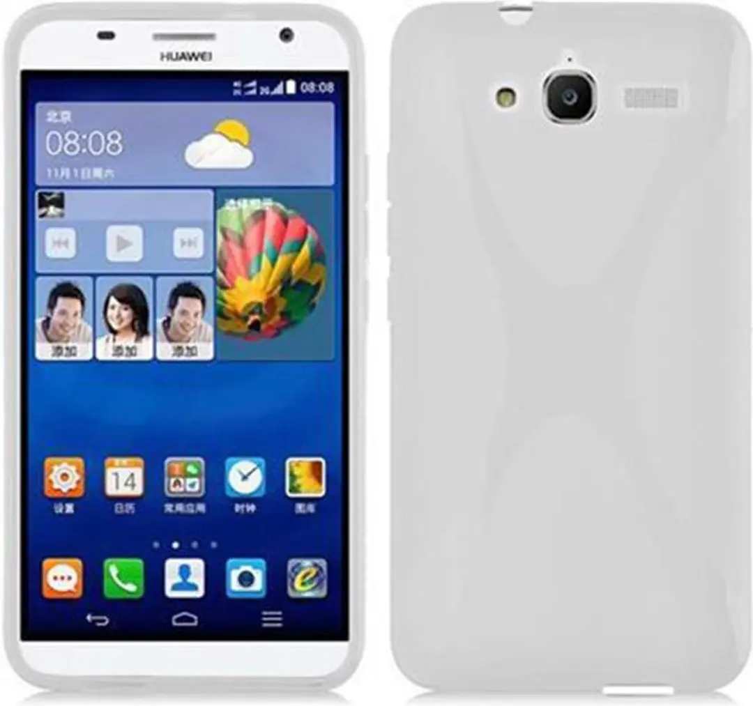 Cadorabo Hoesje geschikt voor Huawei ASCEND GX1 in SEMI-TRANSPARANT