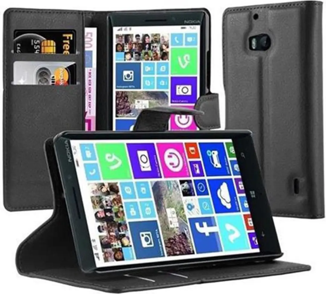 Cadorabo Hoesje geschikt voor Nokia Lumia 929 / 930 in PHANTOM ZWART
