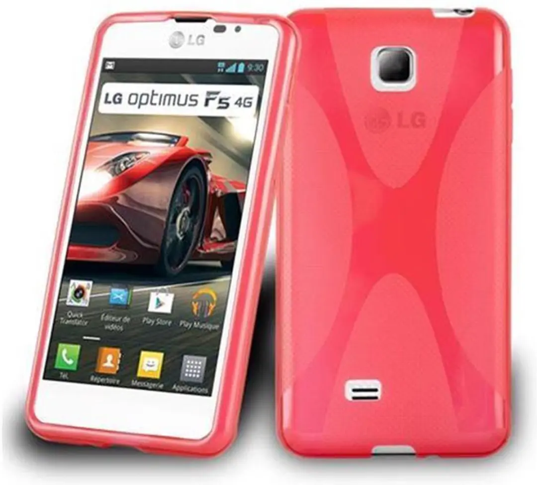 Cadorabo Hoesje geschikt voor LG OPTIMUS F5 / LUCID 2 in INFERNO ROOD