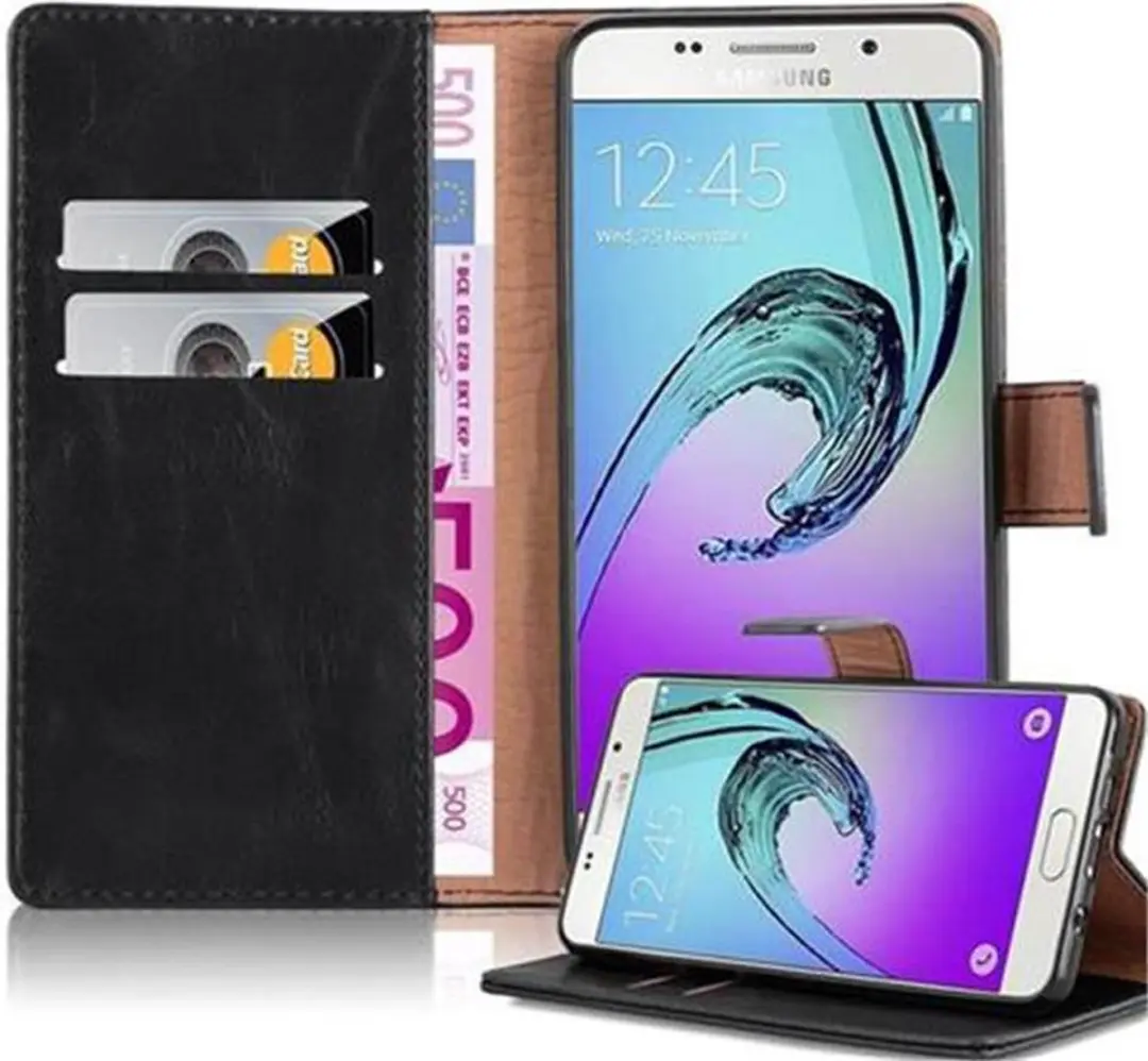 Cadorabo Hoesje geschikt voor Samsung Galaxy A5 2016 in ZWART GRAFIET