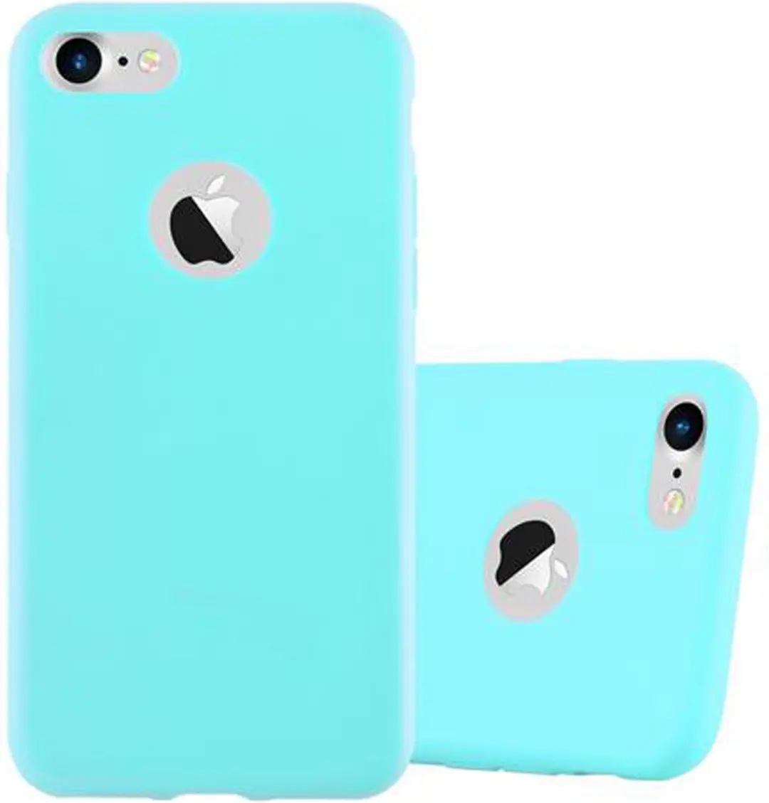 Cadorabo Hoesje geschikt voor Apple iPhone 7 / 7S / 8 / SE 2020 in CANDY BLAUW