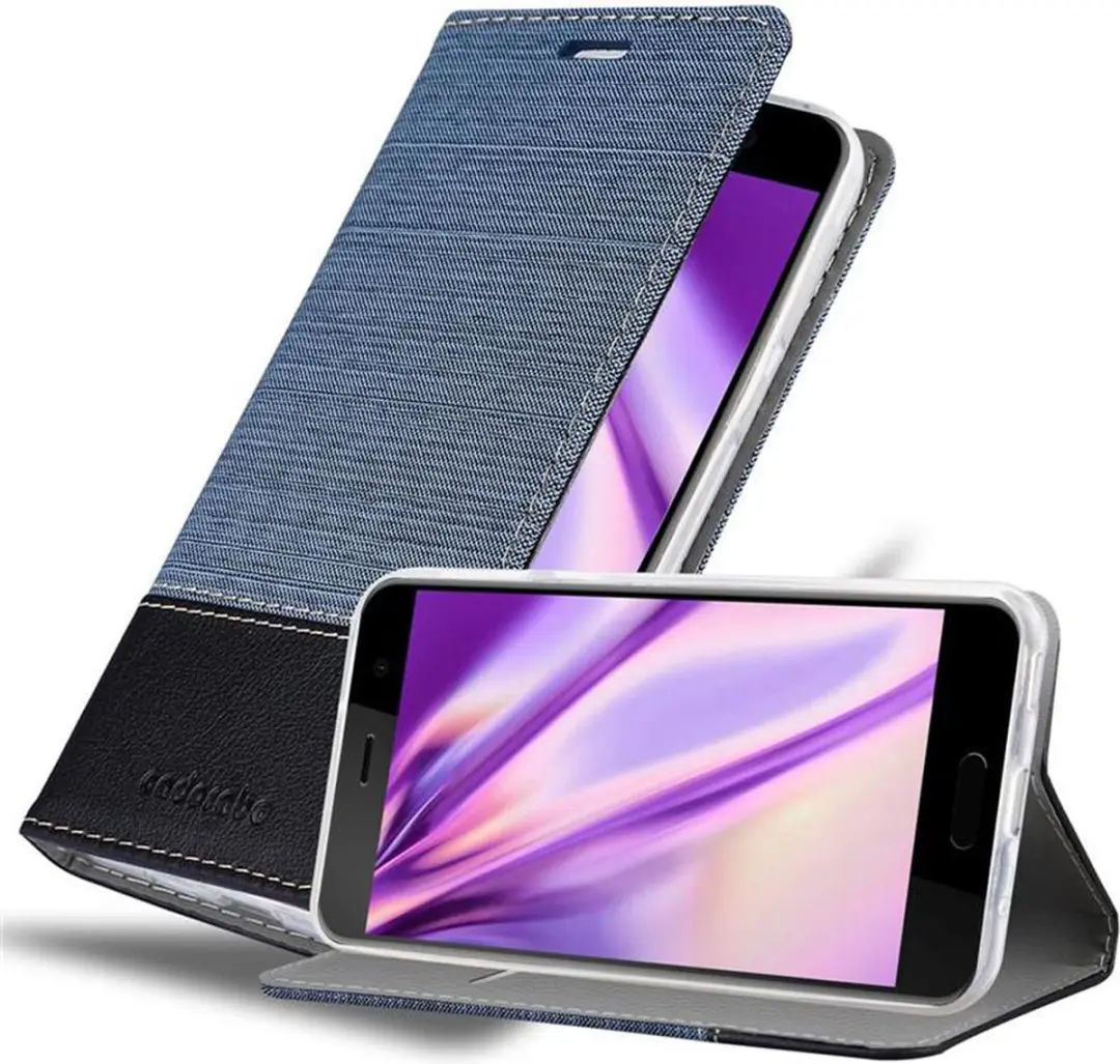 Cadorabo Hoesje geschikt voor HTC U PLAY in DONKERBLAUW ZWART