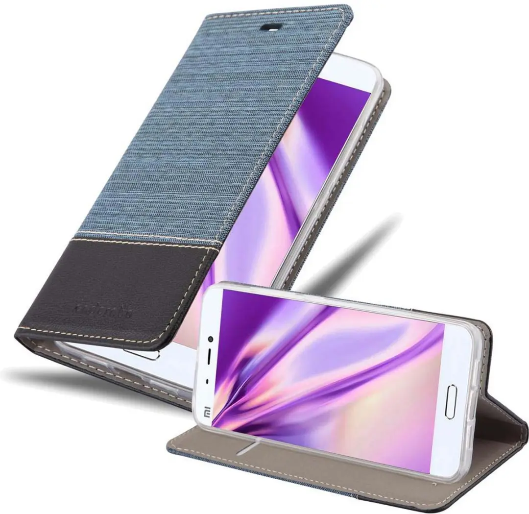 Cadorabo Hoesje geschikt voor Xiaomi Mi 5s in DONKERBLAUW ZWART